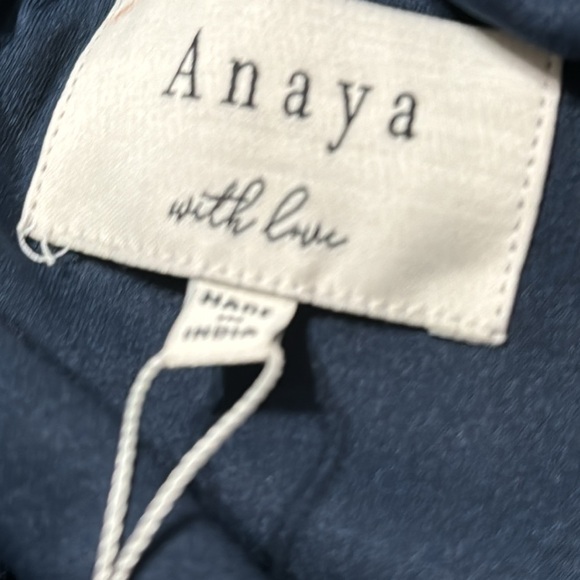 ANAYA WITH LOVE Tulle Plunge V Neck Maxi size 2 Navy Bridesmaid Wedding Formal - Picture 7 of 14